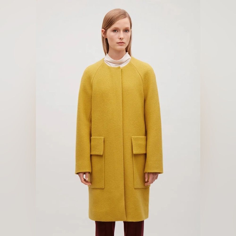COS Round Neck A-Line Wool Coat NWT